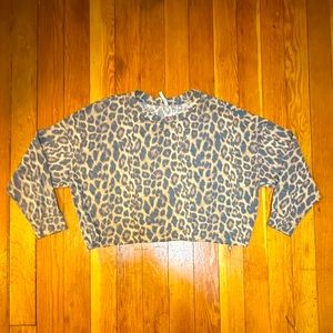 Super soft Over sized Animal leopard print long sleeve T